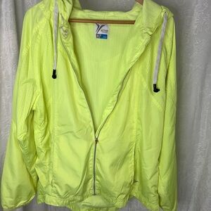 Active USA Neon Yellow Hooded Bomber Jacket